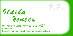 ildiko hentes business card